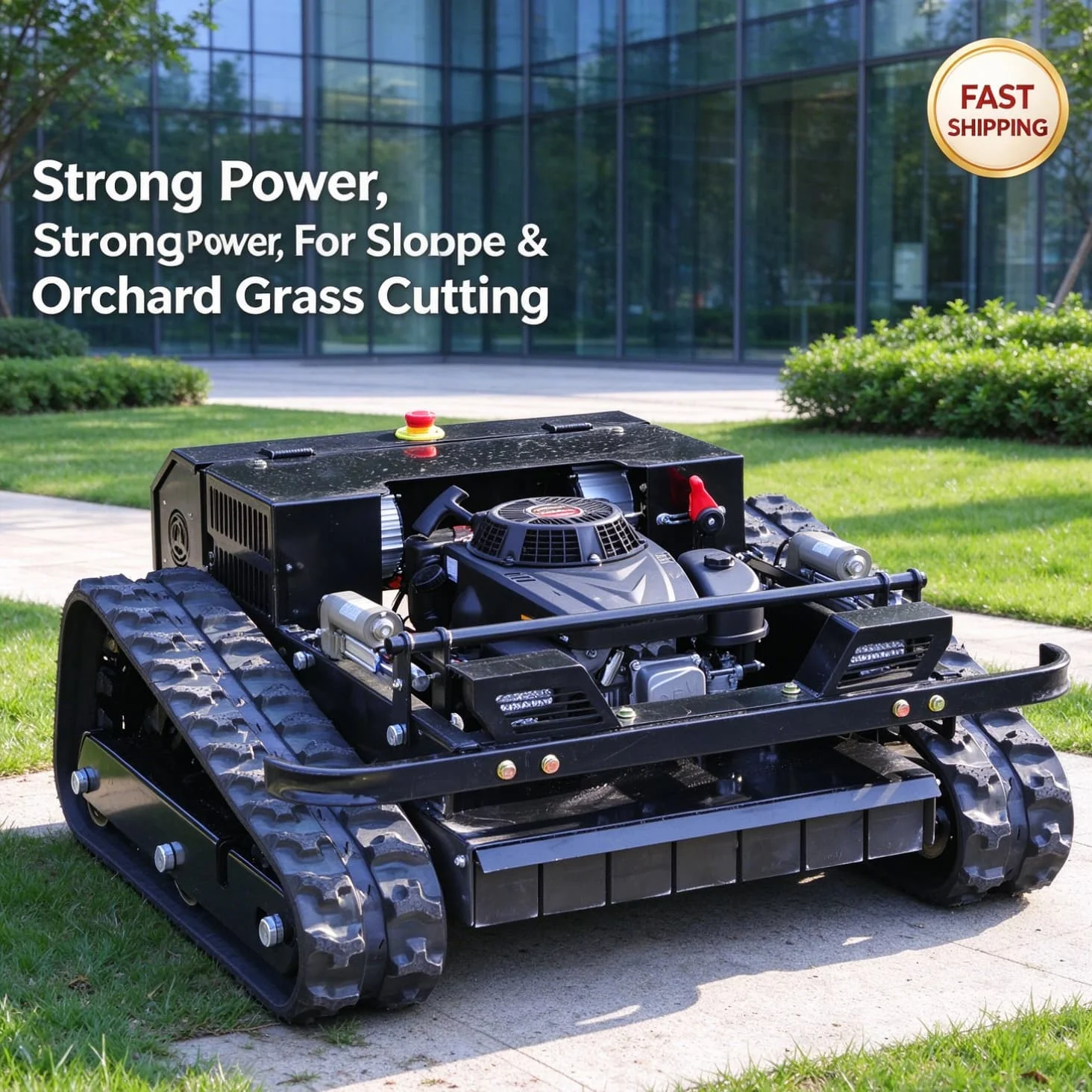 Customized farm garden autonomous cordless mower remote lawn mower with easy assembly structure, simple to set up before use