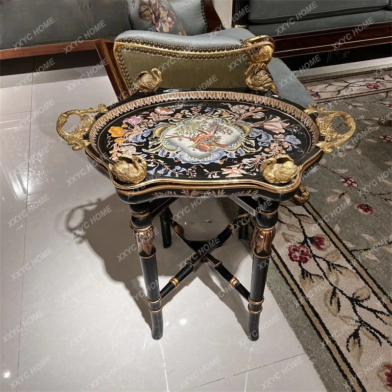 porcelain corner table copper with porcelain neoclassical small coffee table living room mobile   retro side table