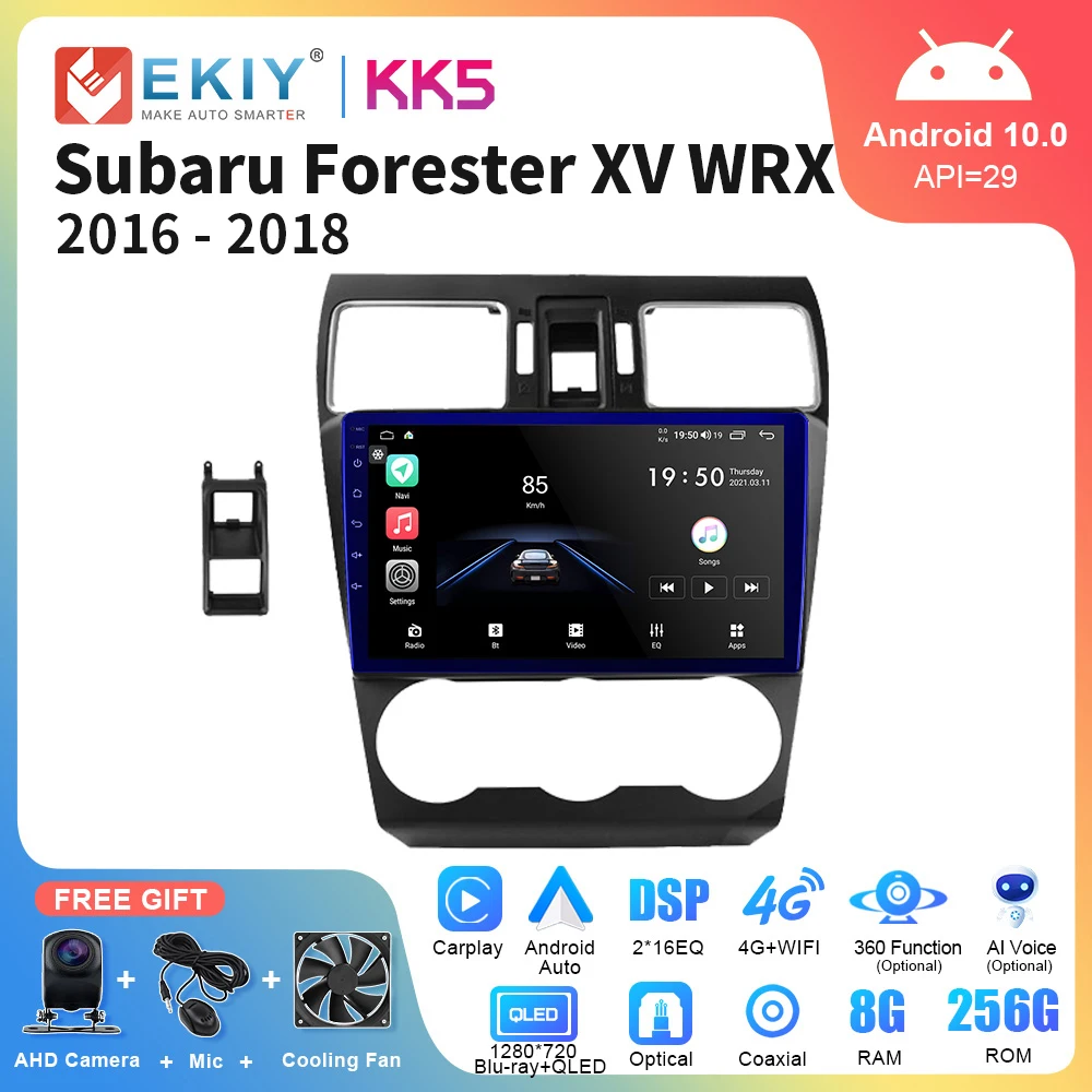 

EKIY KK5 8+128G For Subaru Forester XV WRX 2015-2018 Car Radio Multimedia Video Player Android Auto Carplay GPS Stereo 2 Din DVD