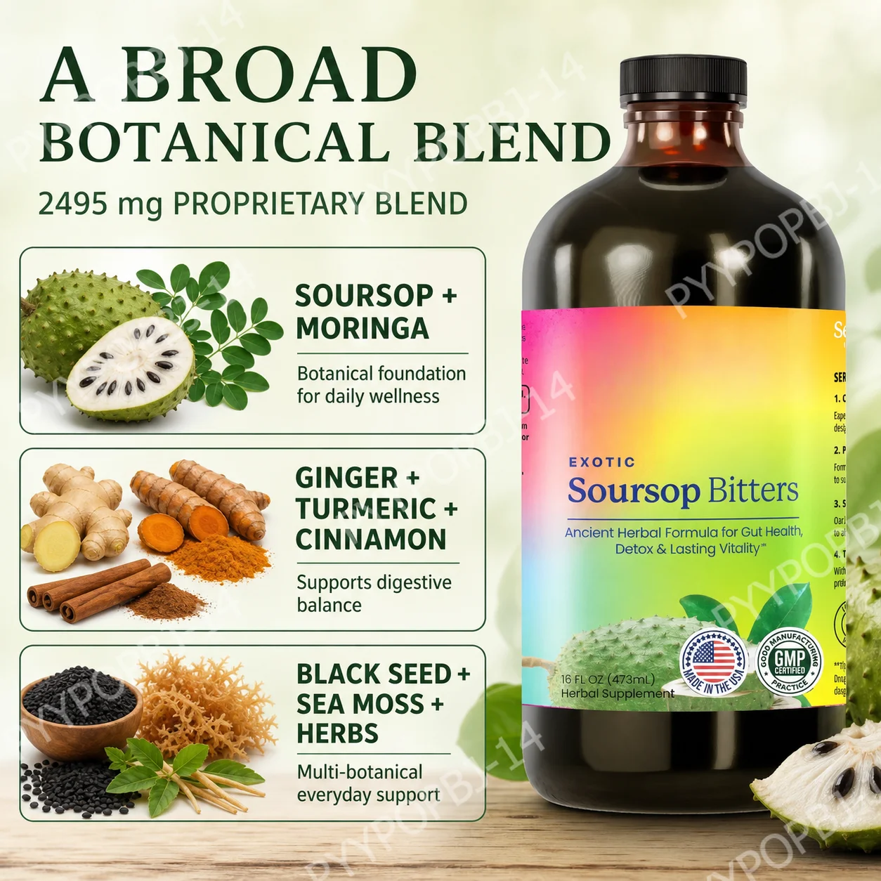 Exotic Soursop Bitters Herbal  - Bitters Bottle Set recension och pris