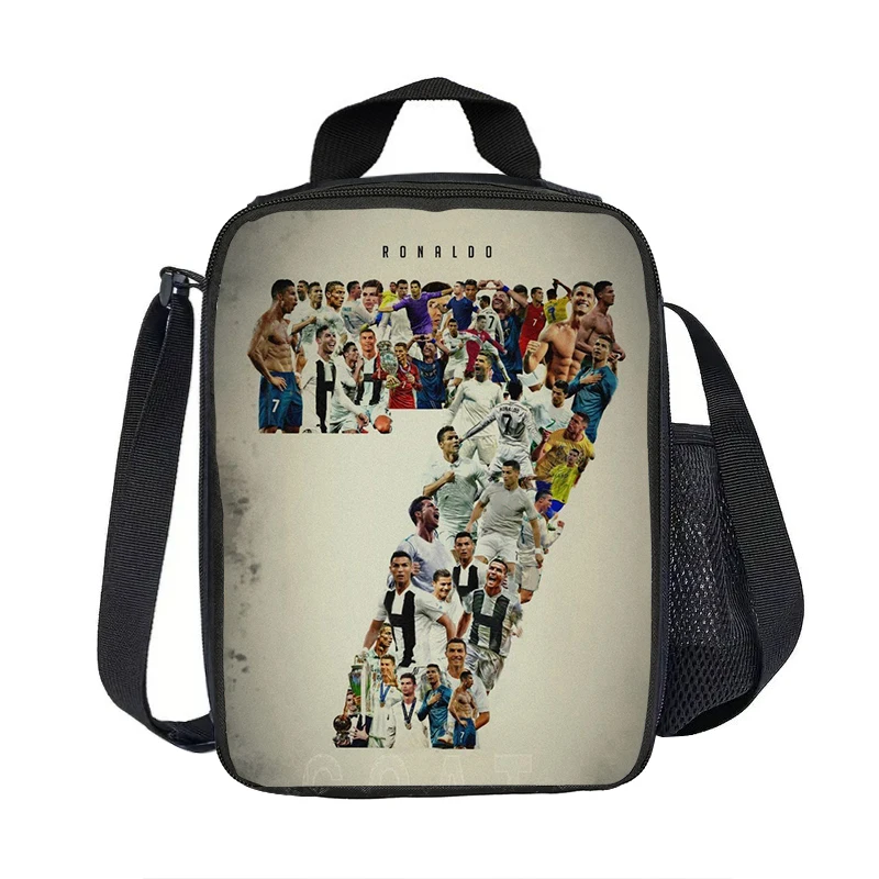Ronaldo Thermal Bag CR Football Star Insulated Lunch Bags Lunch Container Leakproof Tote Lunch Box Sports Food Storage Bags