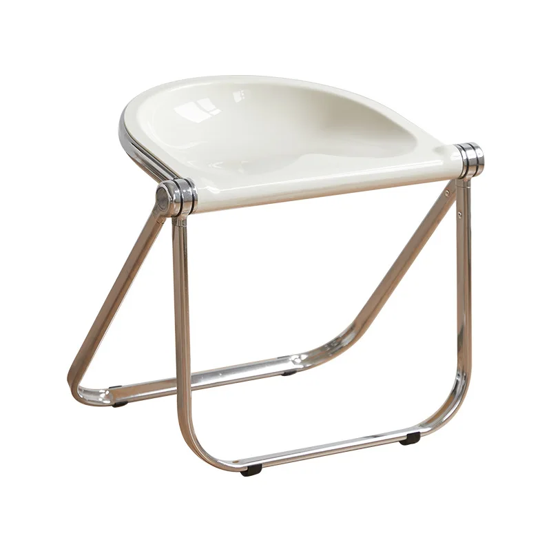 

Medieval leisure folding chair Internet celebrity transparent stool leisure photo chair acrylic makeup stool coffee shop