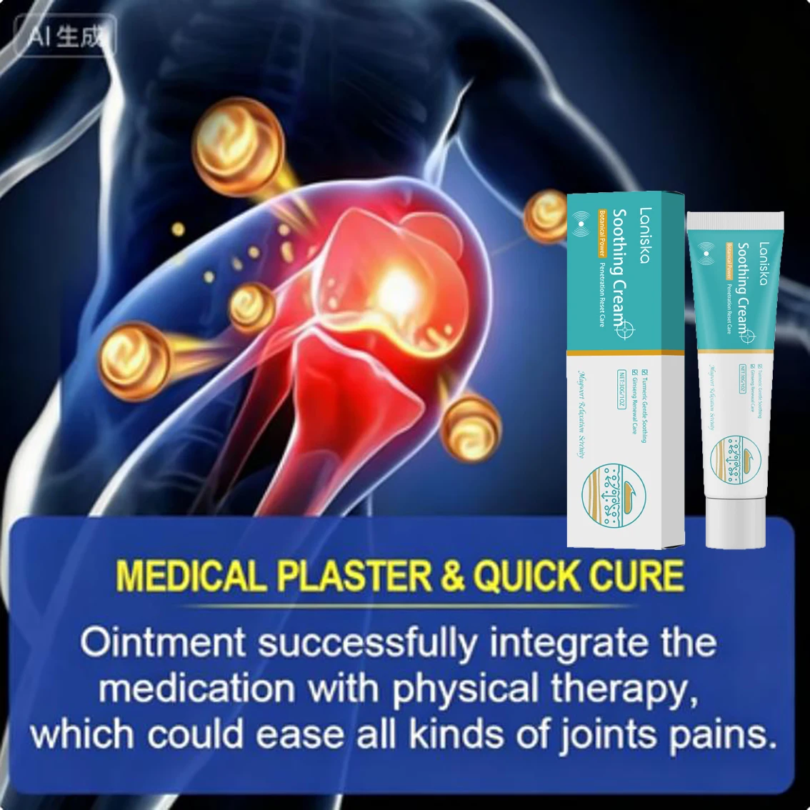 Multi functional joint care cream - moisturizing and easily absorbed, non stick formula for shoulders, elbows, knees, and waist