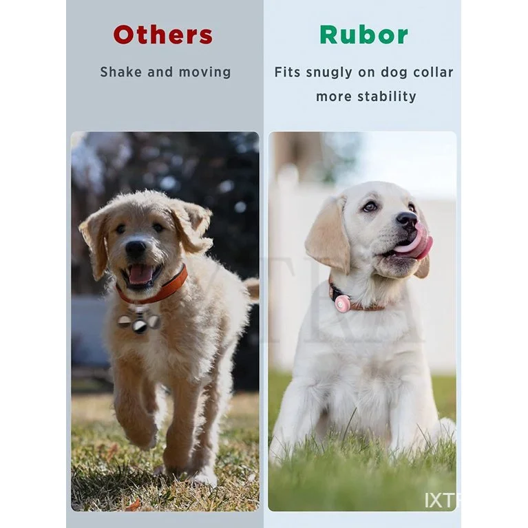 Suporte para coleira de cachorro Airtag, capa de coleira de gato de silicone para Apple Airtags, suporte de coleira anti-perda para etiqueta de ar