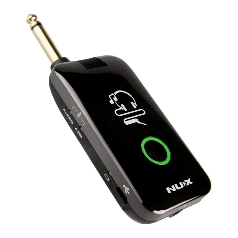 NUX-MP-2 Mighty Plug Amplifier, Guitar Bass Modeling Earphone Amplug, Bluetooth, Built-in Effects, Mobile App Control