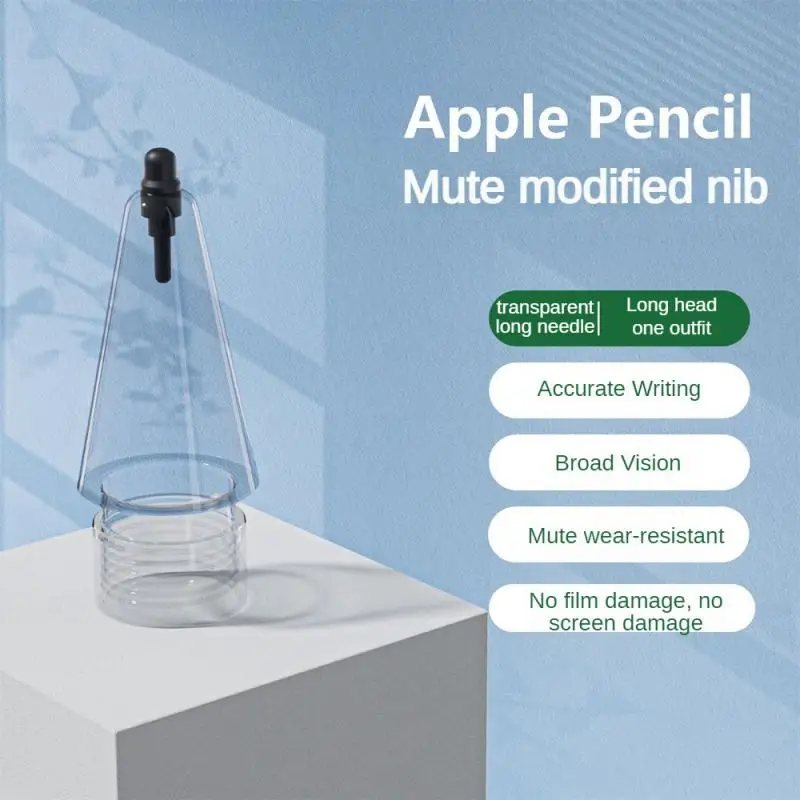 Mute Replace Pen Tip Anti-slip Pen Nib Wear Resistance Transparent Tip Capacitive Pen Pencil Feel Capacitive Pen Nib