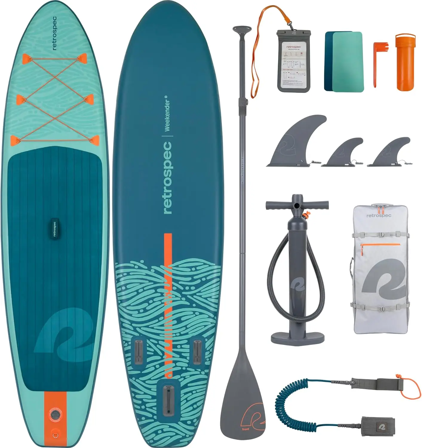 Weekender Inflatable Stand Up Paddle Board Includes Paddle, Pump, and Accessories 10'6
