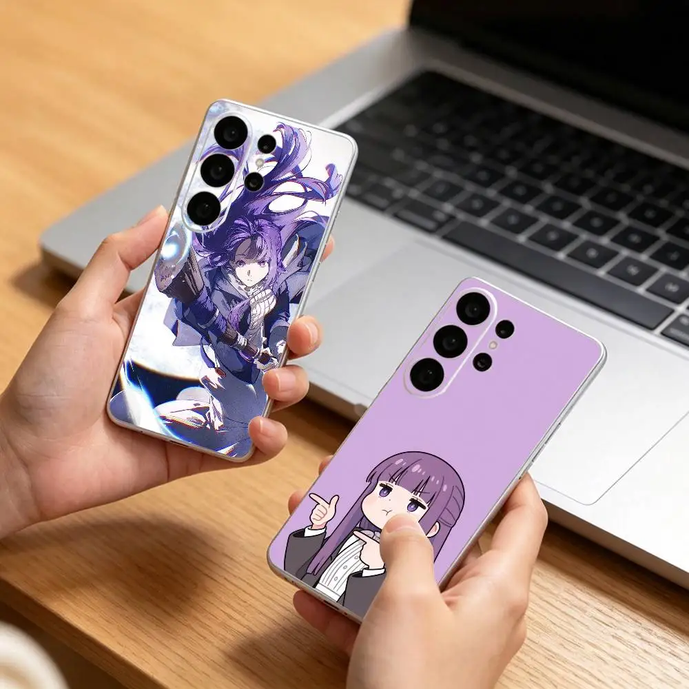 Funny Fern Mage F-FrierenS Phone Case For Samsung S25,S24,S21,S22,S21,S20,S10,S9Ultra,Plus,Fe,Lite Transparent Cover