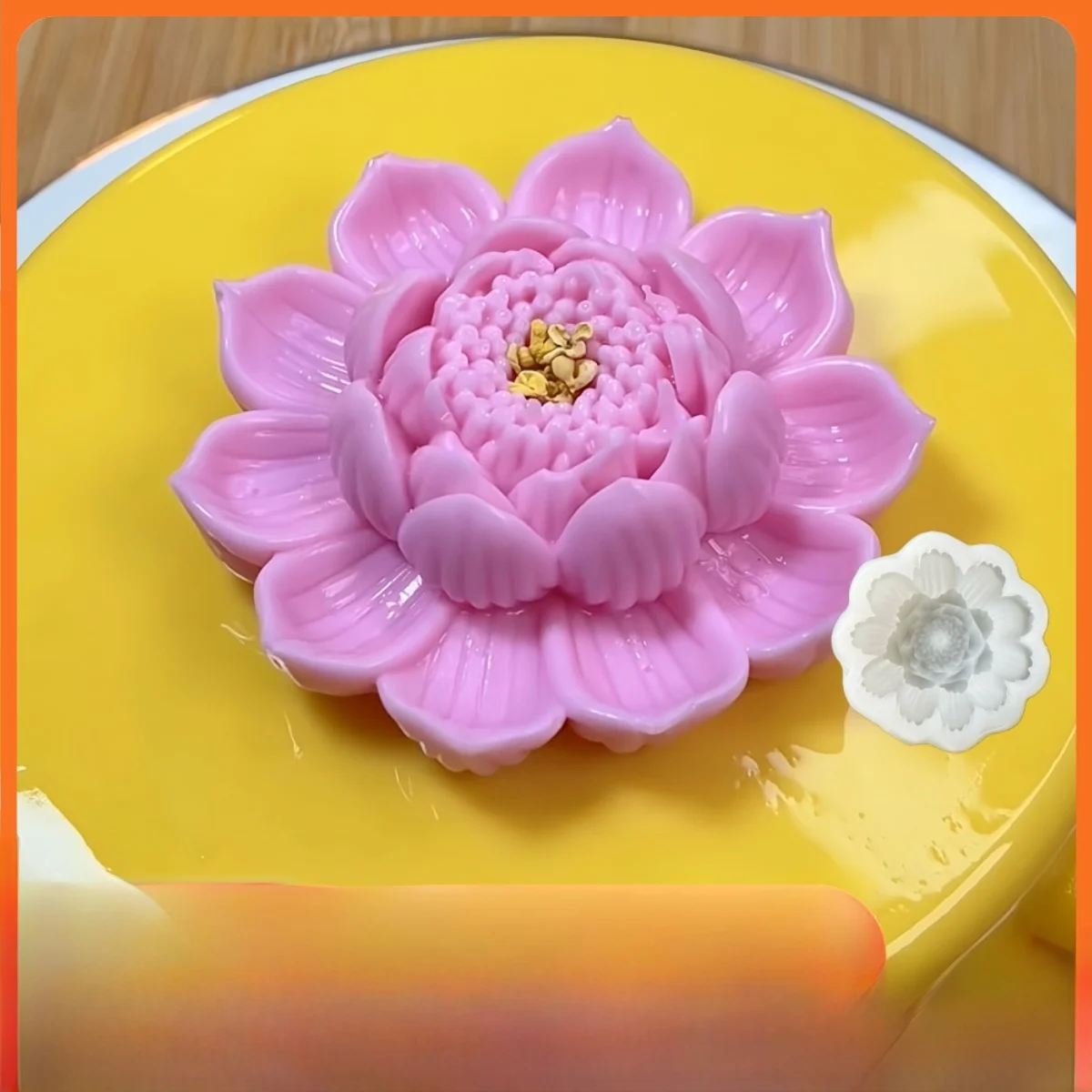 Molde creativo 3D para pastel DIY, molde chino de silicona con flor de loto y peonía para hornear Mousse, gelatina, herramientas de cocina