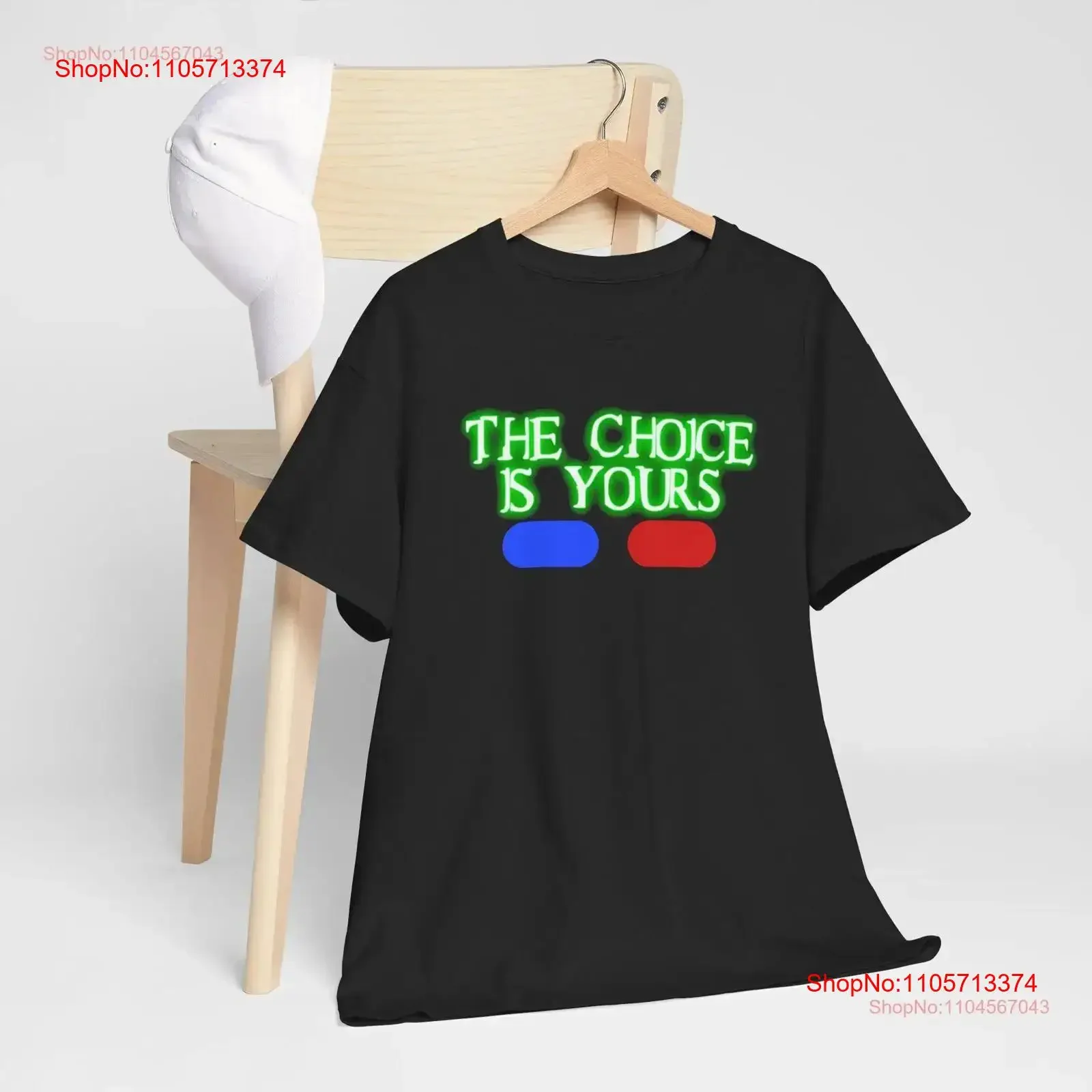 Matrix 25th Anniversary T Shirt Blue Red Pill Movie The Choice is Yours Heavy Cotton Film Fan Sci Fi Philosophical vintage