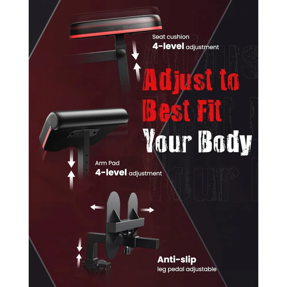 Multifunctional Home Gym Equipment for Leg Press, 150LBS Weight Stack Machine, Workout Station with Pulley System for