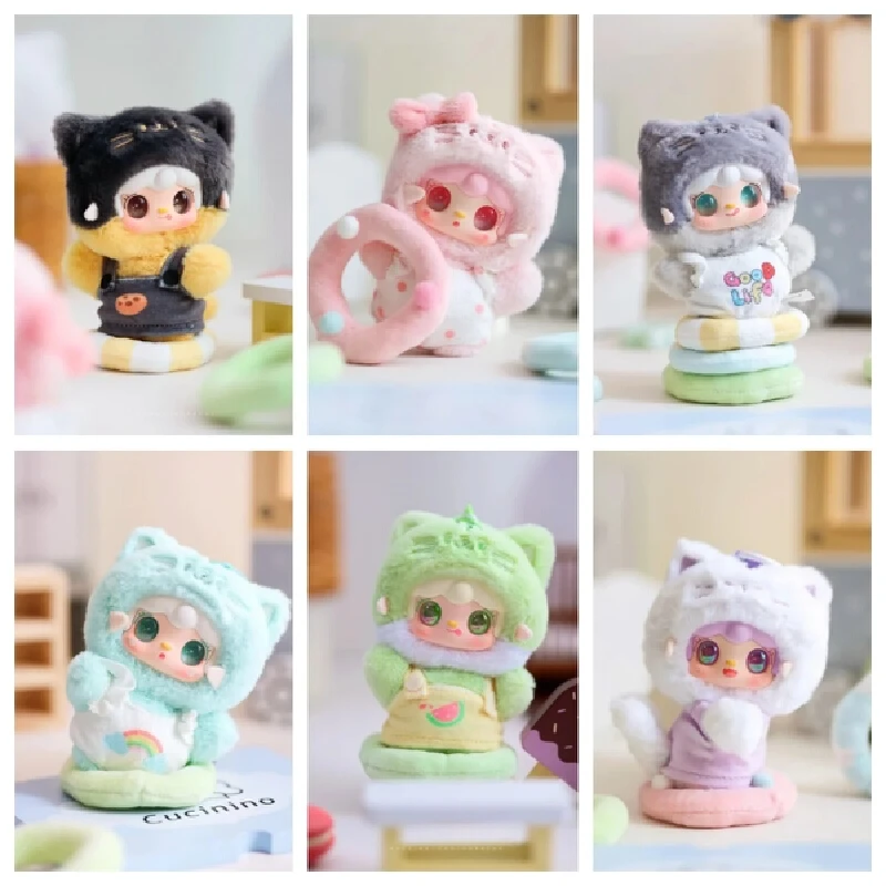 Echte voorraad Yooki Meow Summer Party Series Mystery Box Yooki Gourmet Restaurant Series Blind Box Hanger Schattige poppen Speelgoed Geschenken