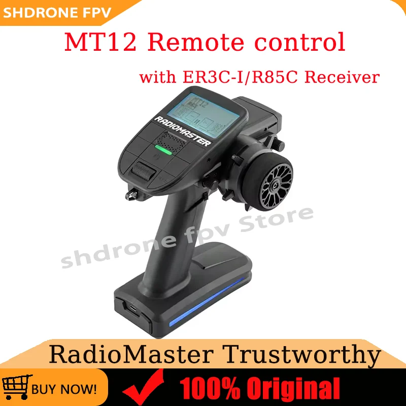 

Radiomaster MT12 Surface Radio Controller ExpressLRS Or 4in1 with ER3C-I/R85C Receiver Multi-protocol for RC Car Boat Drones