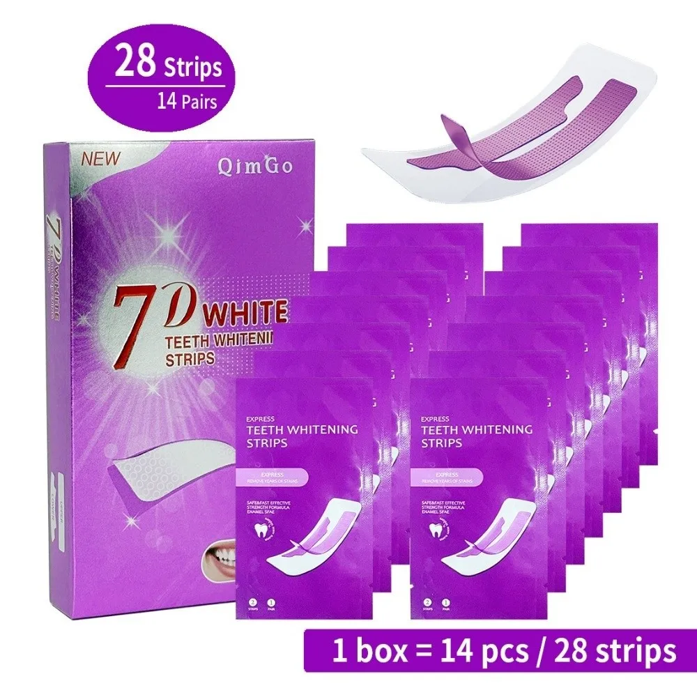 7D Whitening Strips Purple Teeth Strips Remove Yellowing Brightening And Whitening Strip Teeth Whitening Tools