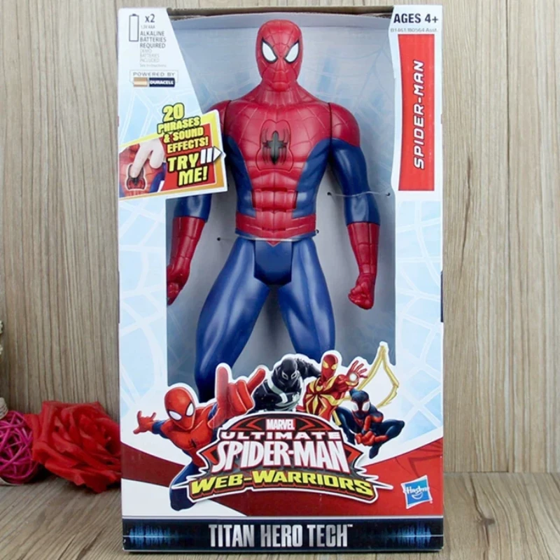 

Marvel Ultimate Spider Man Speak Vocally Tech Articulated Joints Action Figure With 20 Sound Effects Collectible Toy Model Gifts