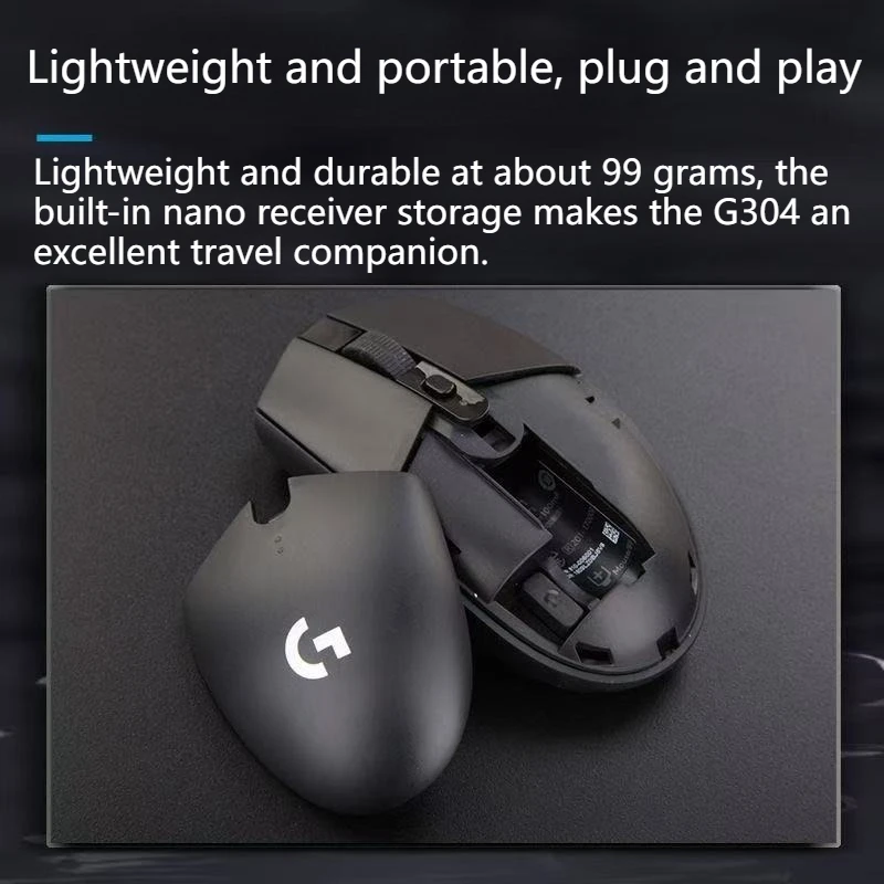오리지널 로지텍 G304/G305 마우스 - 무선 연결, 오래 지속되는 배터리, PC 게임/사무용