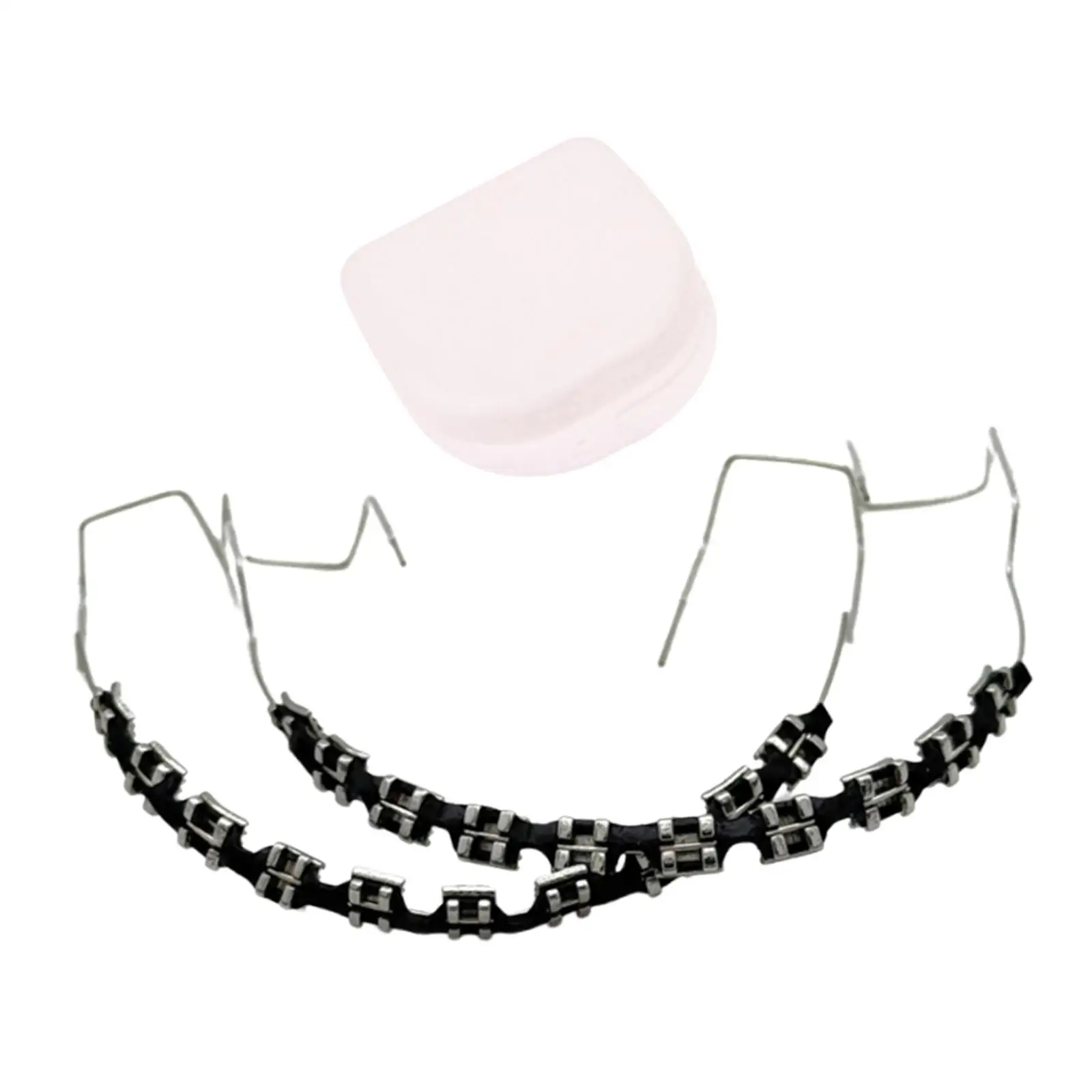 Temporary Tooth Decoration Fashion Braces Orthodontic Bracket Holder with Wires and Colored Points for Student Practice