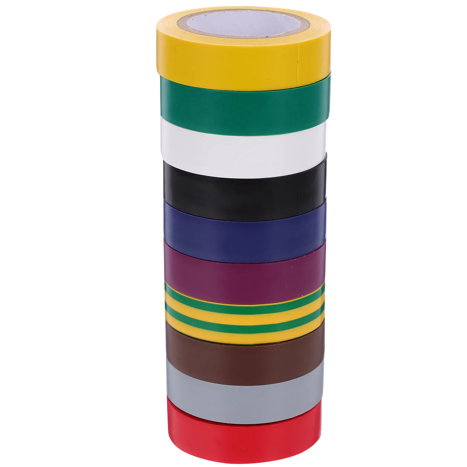 

10 Rolls Electrical Insulation Tape Colored Multipurpose Repair Masking Wire Wrapping Electrician Tape Set High Temp Tapes