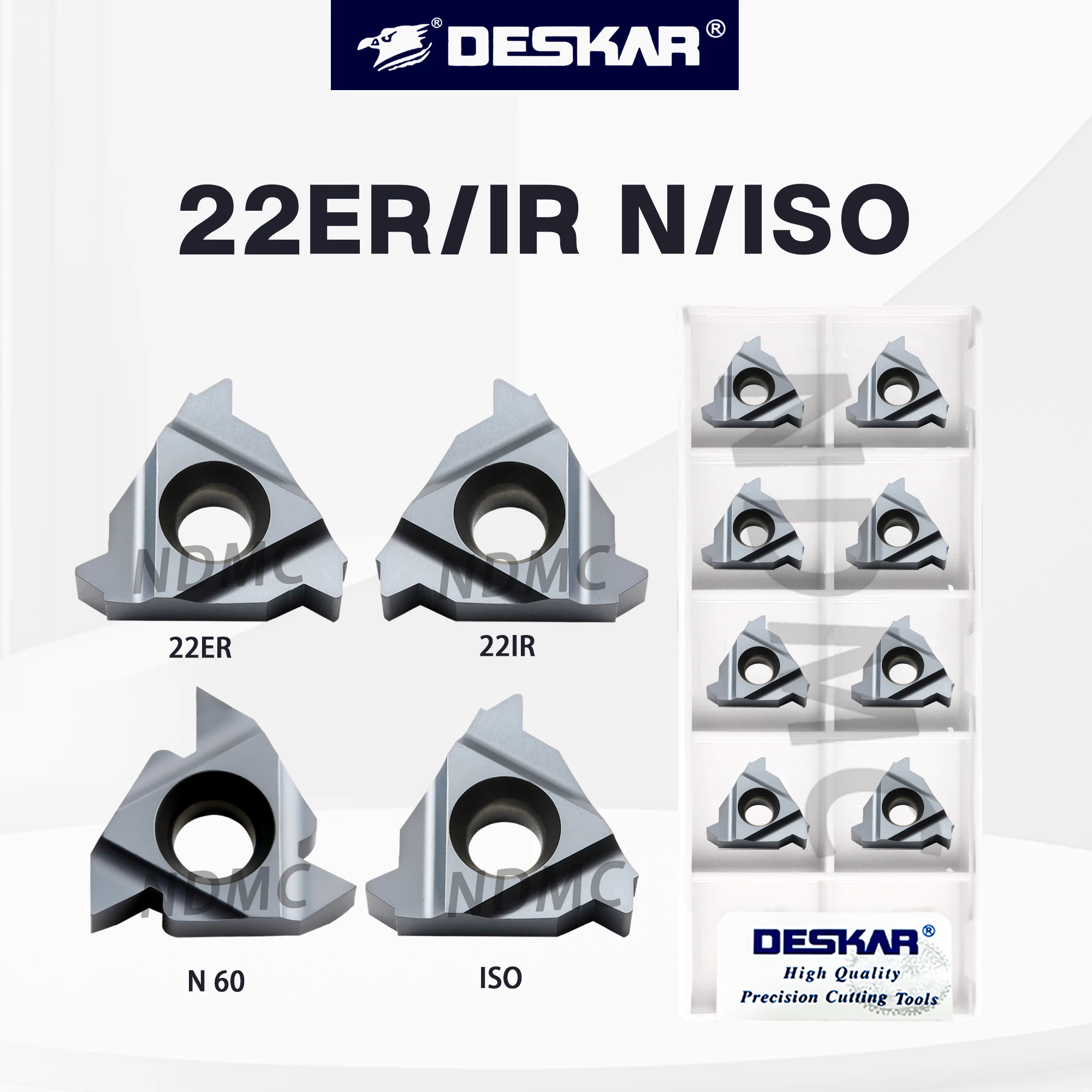 

CNC Lathe 22ER/IR N60/N55/3.5/4.0/4.5/5.0/5.5/6.0 ISO LDA Thread Cutting Blade Machining Wear-resistant Turning Tools Universals