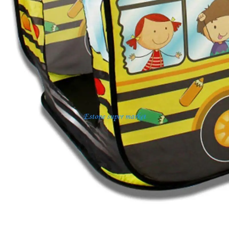 090B Foldable Child School Bus Play Tent Funny Indoor Outdoor Lawn Beach Party Tent