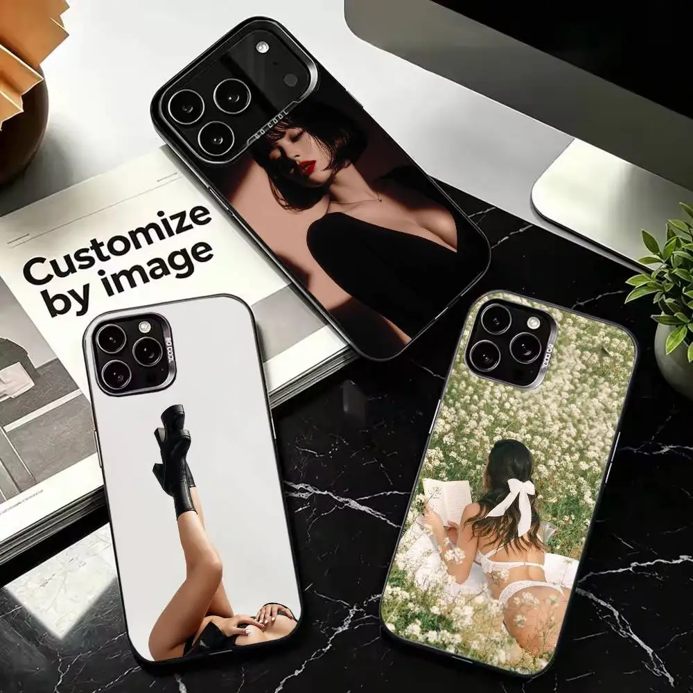 Creative sexy pattern Fashion Silver Protective Phone Case, Compatible with iPhone 11,12,13,14,15,16,17,Plus,Pro,Mini,Max