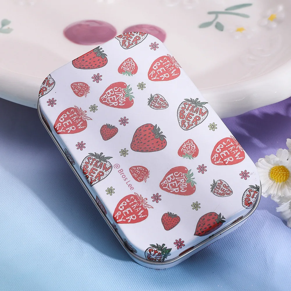 Tinplate tobacco box with multi-color pattern printing, strawberry cherry gorilla primitive printing, filter accessories