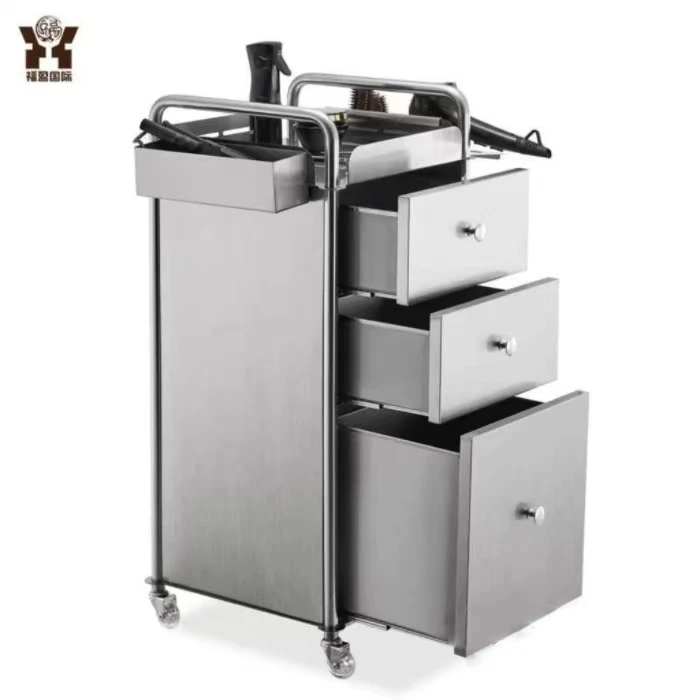Barber Shop Metal Tool Cabinet Multifunctional Storage Rack for Beauty Salon Display Cabinet Modern Living Room Use