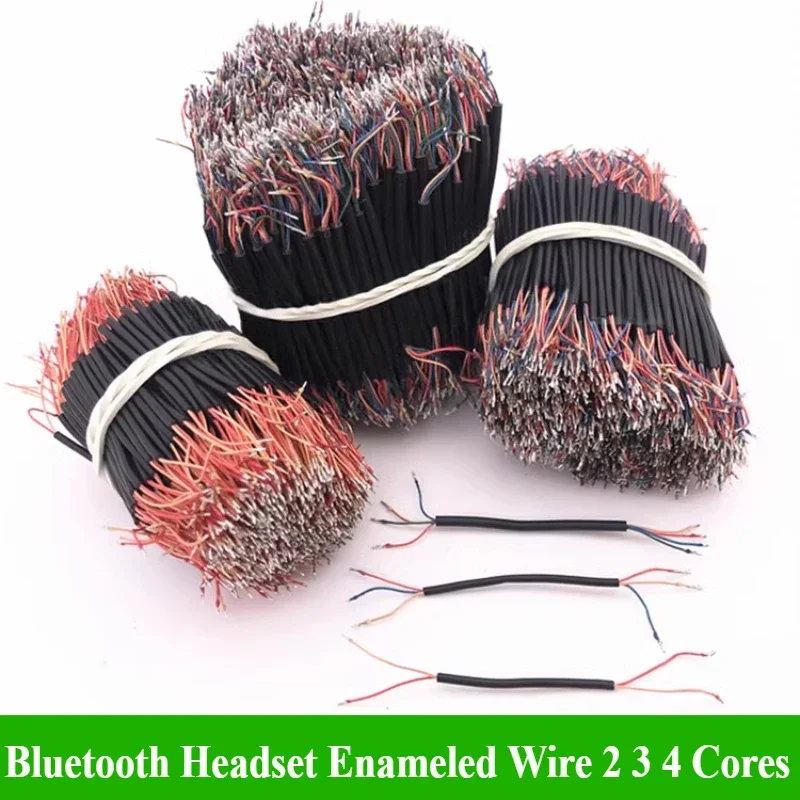 50/100Pcs Headset Enameled Wire 2 3 4 Cores Headphone Wiring PVC Sheath Multi-core Enameled Speaker Cable Bluetooth-compatible