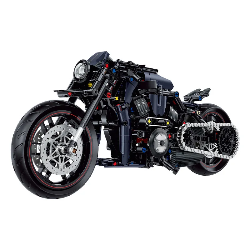 レトロなオートバイモデルビルディングブロックキット小さな粒子科学教育玩具トレンディなオートサイクルホリデーギフト男の子向け