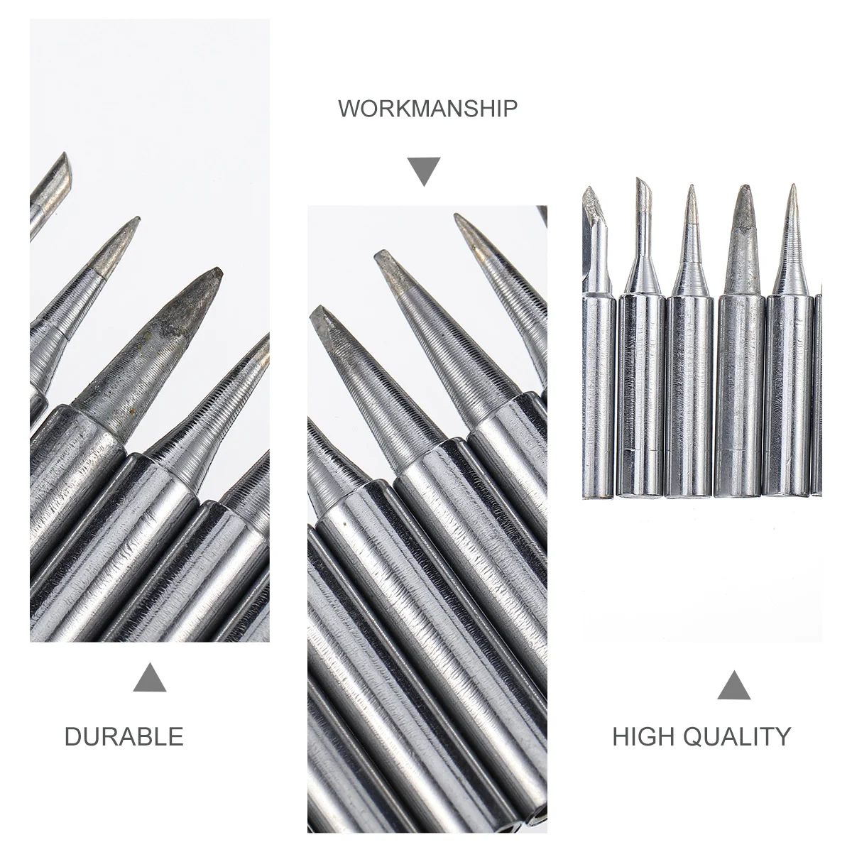 

12Pcs Replacement Soldering Tips Compatible with Hakko 936 Soldering Station Fast Heat Conduction Iron Tip Kit