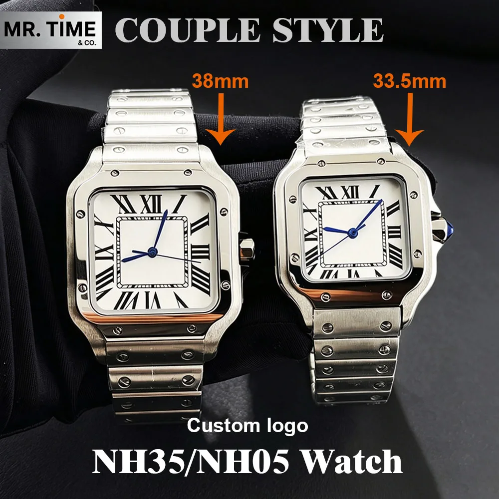 

Couple watch NH05 ladies' watch/NH35 men's watch Fashion custom logo Roman watch automatic watch suitable for NH05/NH35 movement