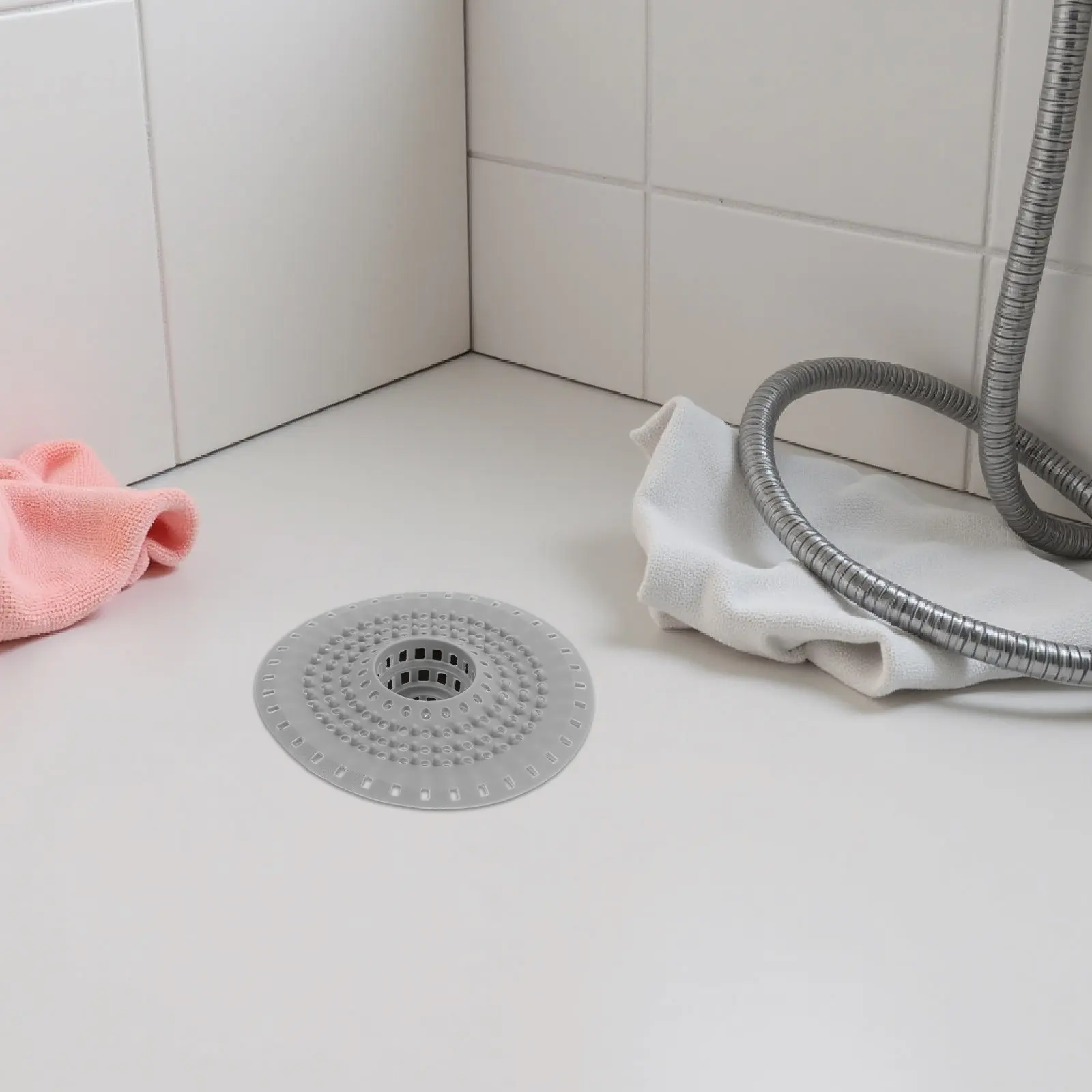 

4Pcs Silicone Drain Protector Strainer Bathroom Shower Floor Hair Catcher 5 Inch Universal Fit Reusable Shower Room Bathtub Sink