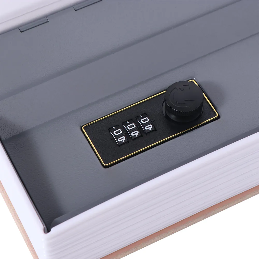 Retro Book Shape Password Security Safe Box Rectangle Analog Dictionary Hidden Dictionary Book Anti theft Key Locker Home