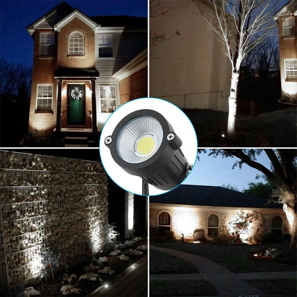 4 Packs Garden Spot Lights Outdoor Landscape LED Lamp Pathway Yard Waterproof