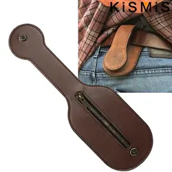 KISMIS New Vintage Leather Coin Purse Men Outdoor Utility Self-Defense Multi-Tool Wallet Men Women Wallet