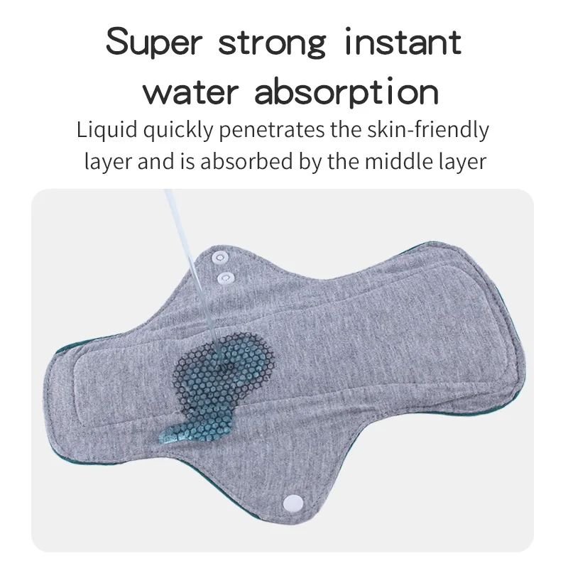 Fotografia 4: 2 Peças de Absorventes Reutilizáveis Respiráveis e Laváveis para Maternidade e Higiene Feminina, Design de Alta Conforto, Mantém-se no Lugar, Protetores Diários