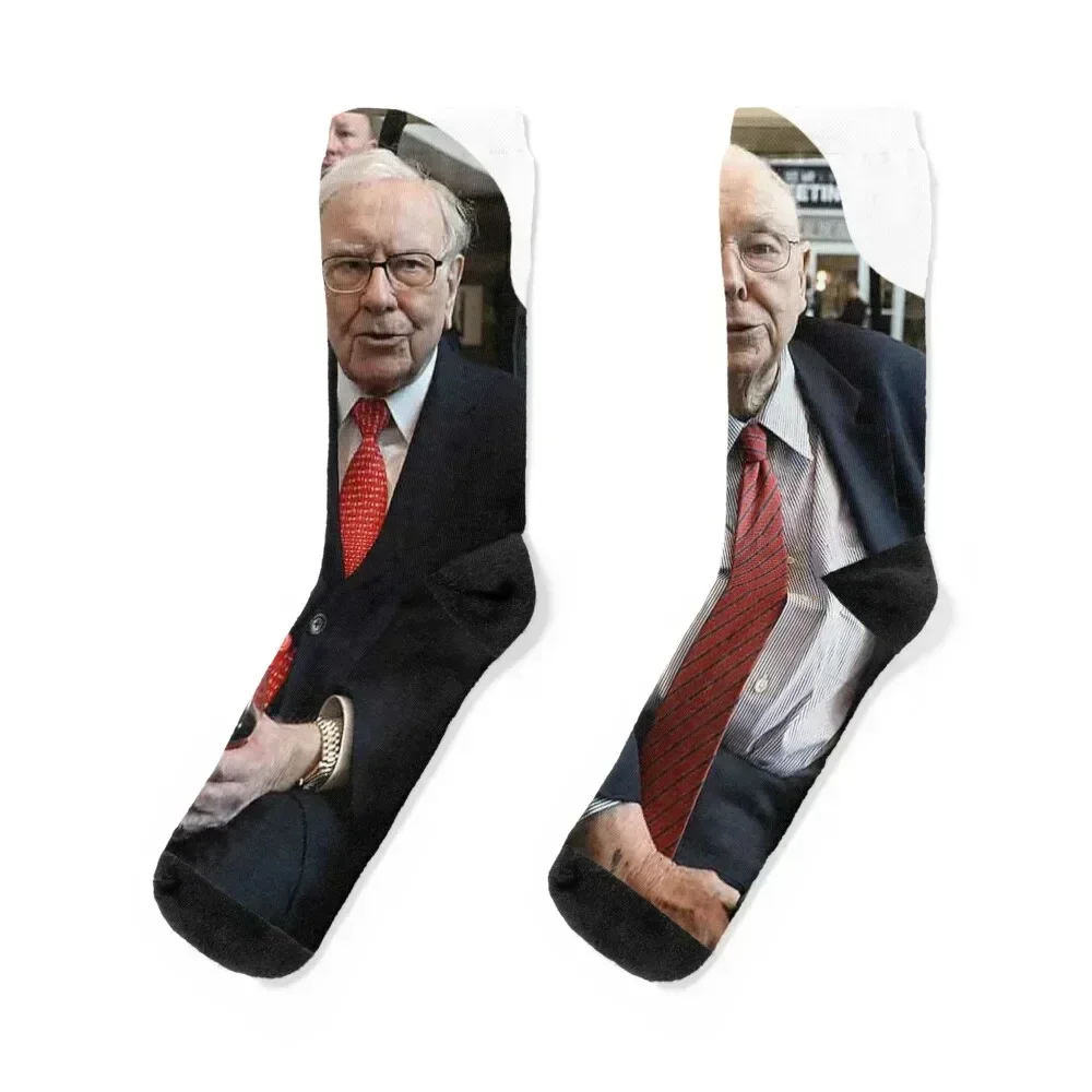 Warren Buffett and Charlie Munger Socks winter custom sports cotton men cotton high quality Socks For Man Women's