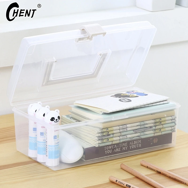 

Бытовая прозрачная коробка для хранения, настольный пластиковый контейнер для сортировки, портативный контейнер для хранения лекарств, коробка для хранения