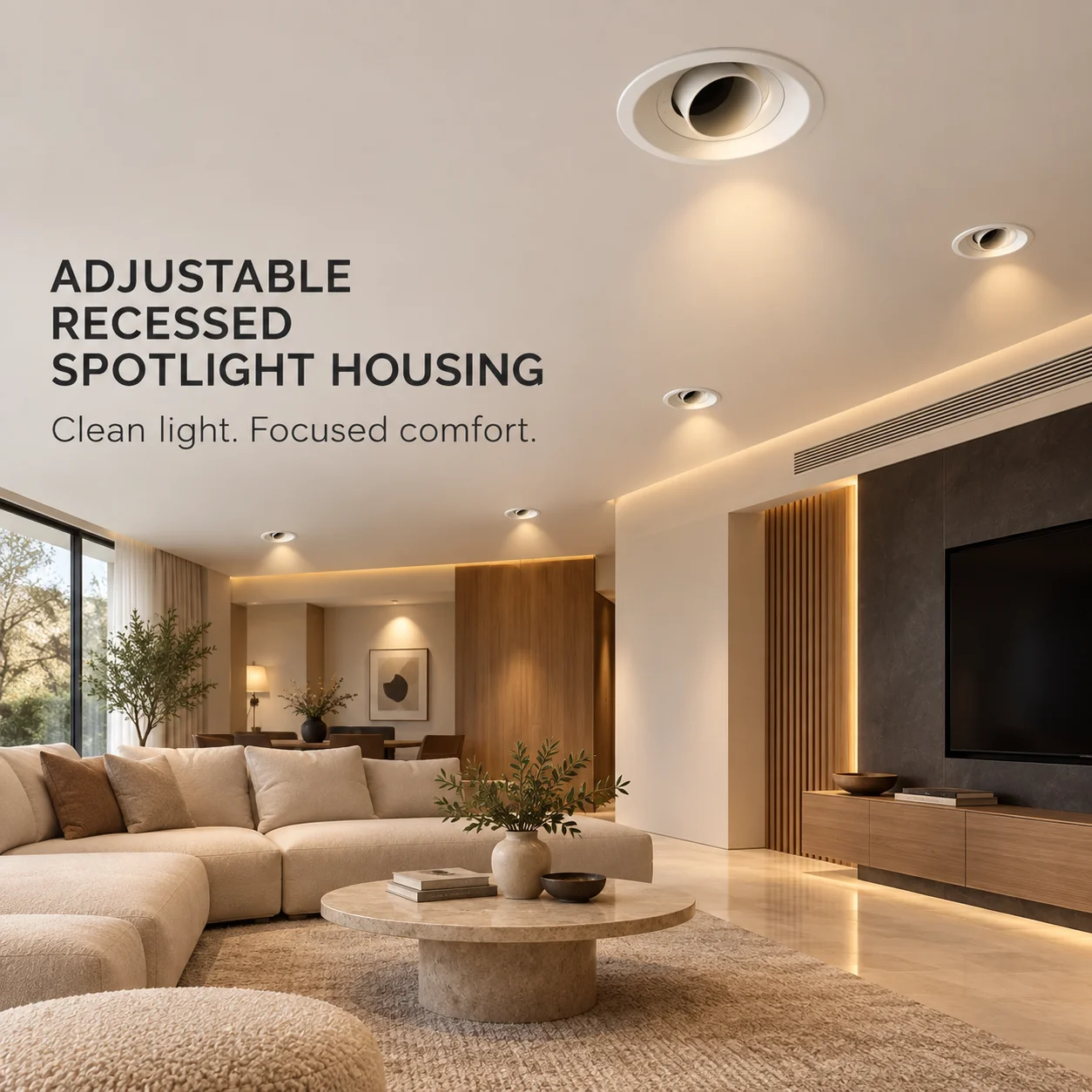 95mm Cutout GU10 Recessed Downlight Frame Deep Anti Glare Aluminum Spotlight Housing Replaceable Bulb Holder Ceiling Light