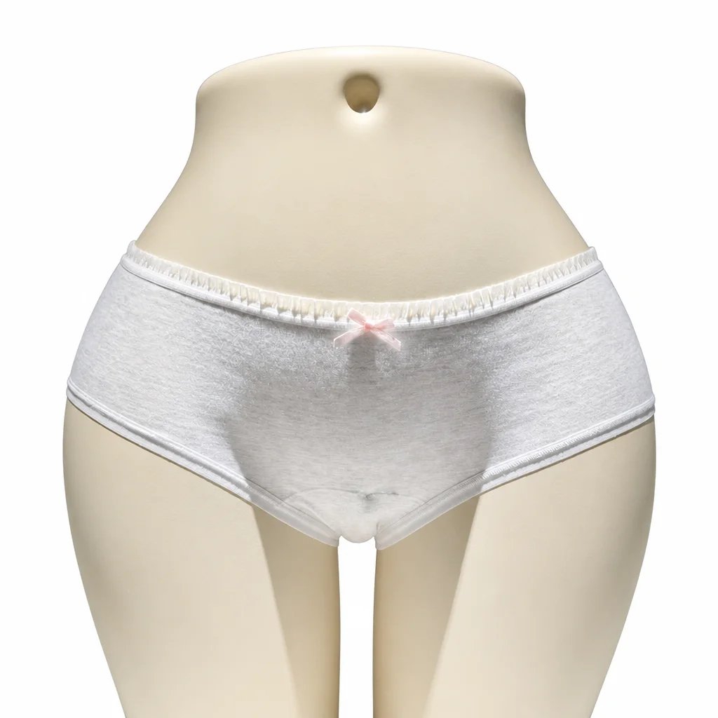 Japanese Style Simple Cotton Bow Sexy Women Panties lingerie With Massage Beads Low-Rise Soft Breathable Triangle Underwear