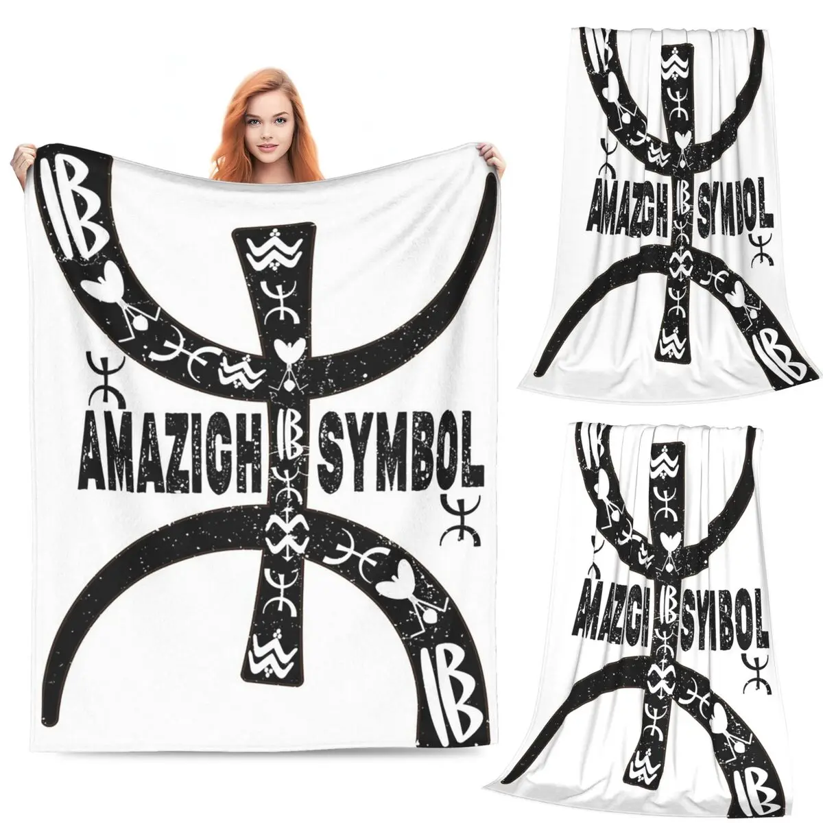 

YAZ Amazigh символ Tamazight люди одеяла флисовое одеяло для дивана портативное для дивана постельные принадлежности офисные пледы покрывало одеяло