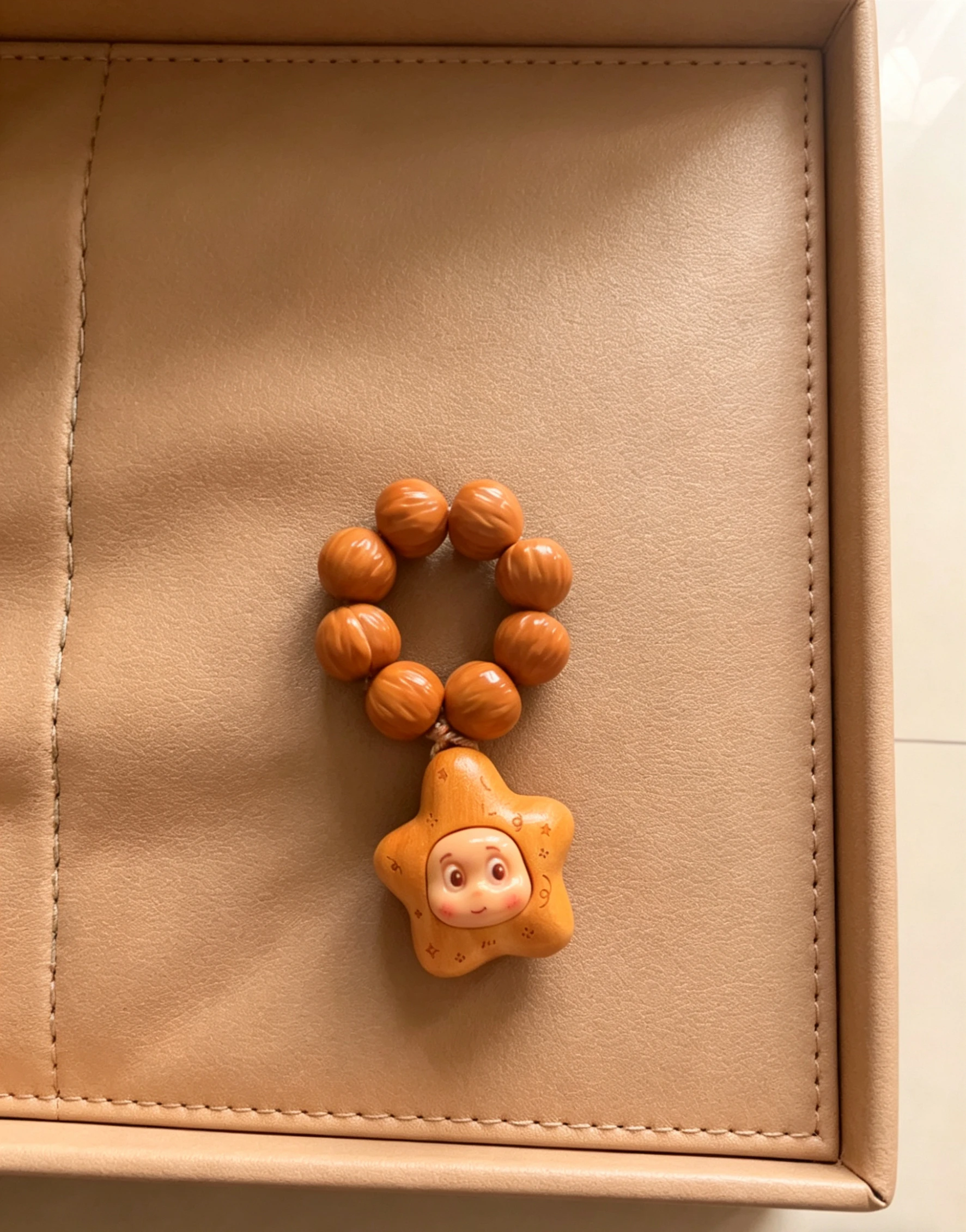 Polished Monkey Head Walnut Star Charm Hand Twist view 2