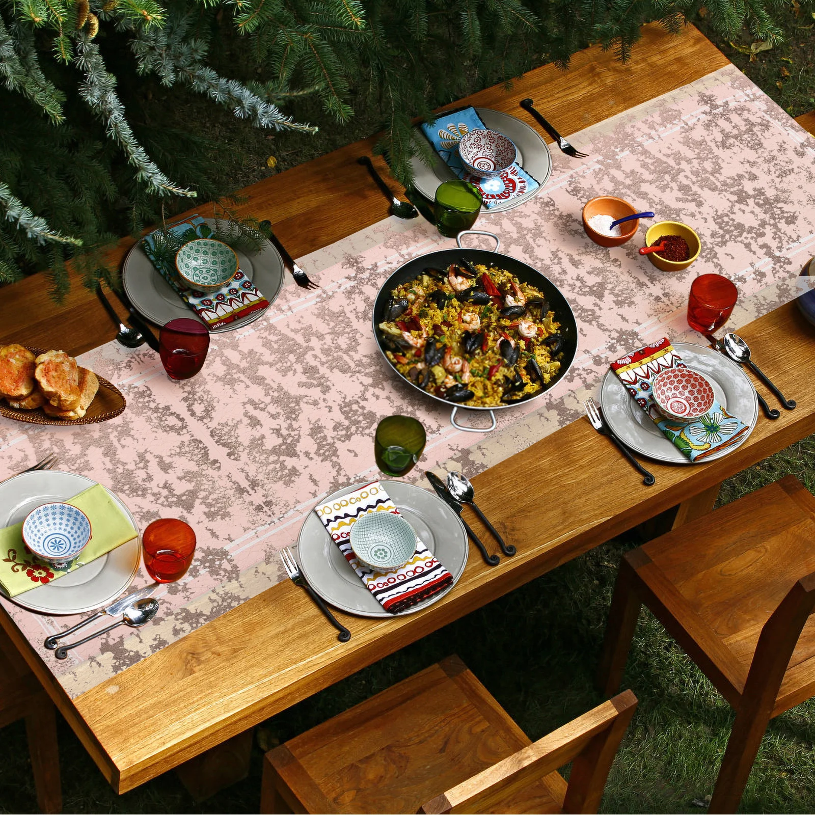 

Shimmering Sequin Table Runner Bronzing Finish for Fall Table Decor Festive Events Dinner Parties Elegant Home Decoration