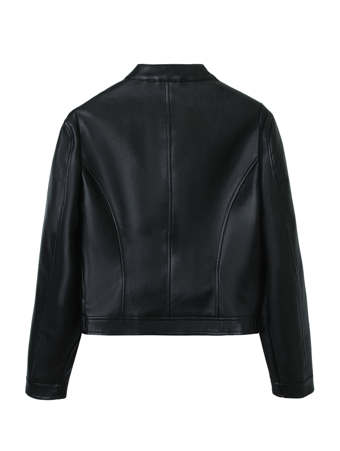 PU-Lederjacke, hochwertiger Damenmantel, modische Straßenmotorrad-Lederjacke, Damenbekleidung mit Reißverschluss
