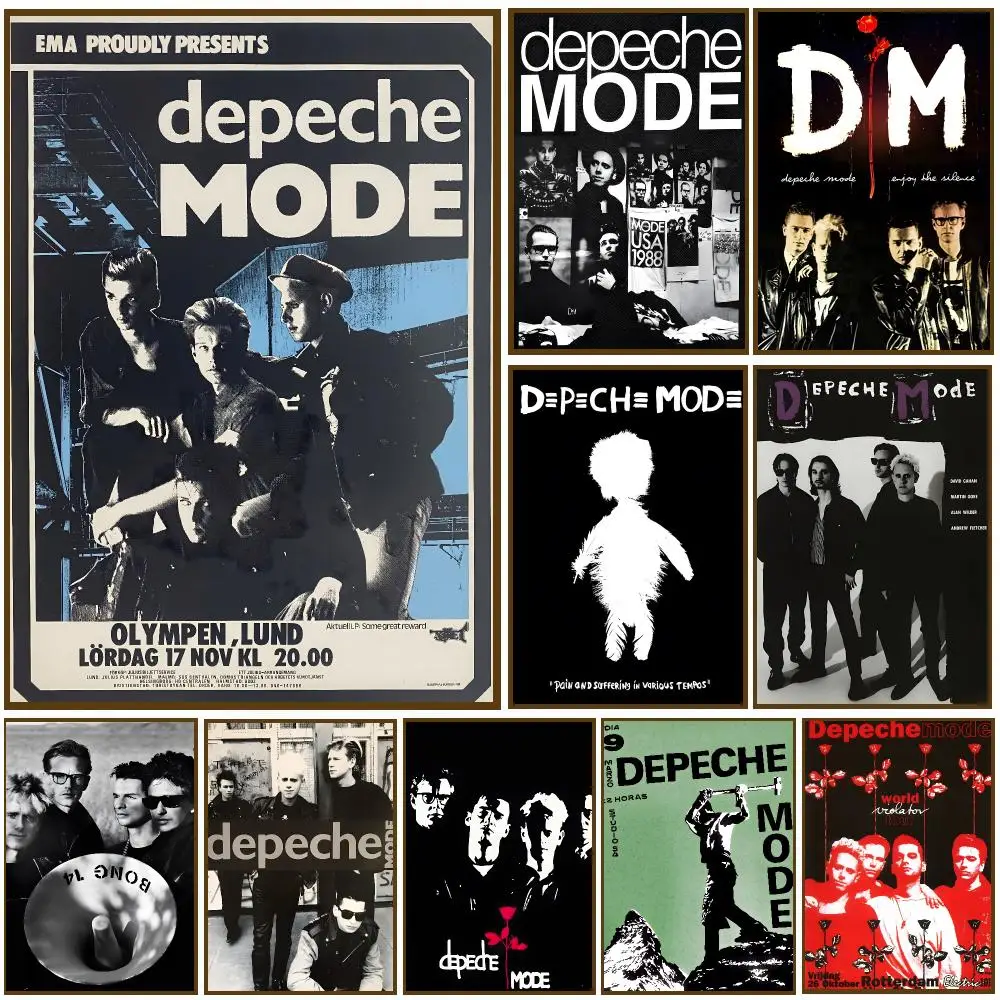 Depeche Mode Band Synth pop Poster Self-adhesive Advanced Aesthetic Printing Paper Wall Art for Living Room Home Decor