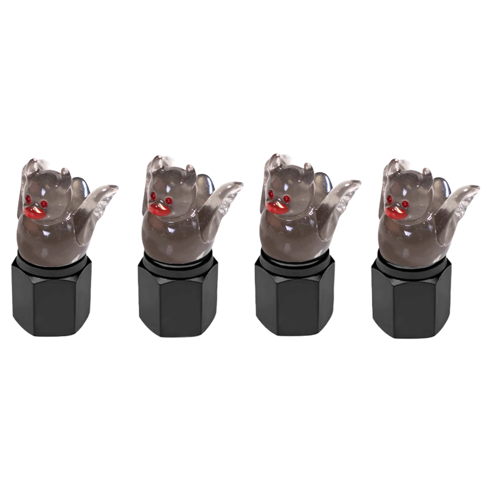 4 Pack Cute Duck Glow in The Dark Tire Valve Caps Auto Tire Valve Stem Caps Tire Air Valve Caps for Cars Motorcycles Bicycles view 3