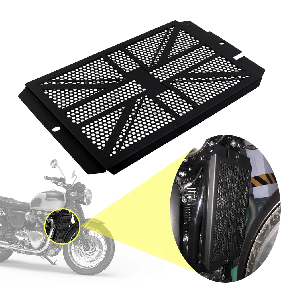 Motorcycle Radiator Guard Grille Cover Protector For Triumph Bonneville T100 T120 Bobber Street Scrambler Water Tank Protection