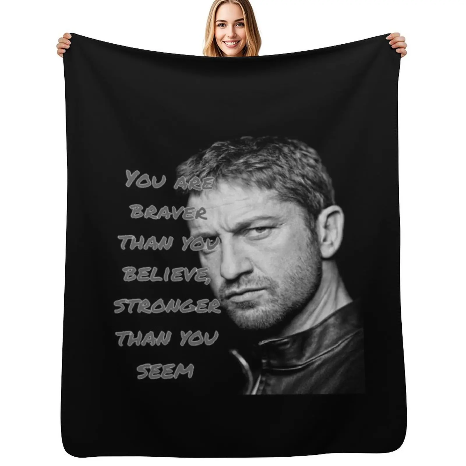 Photo of Gerard butler Throw Blanket Warm Plush Fuzzy Blanket for Living Room