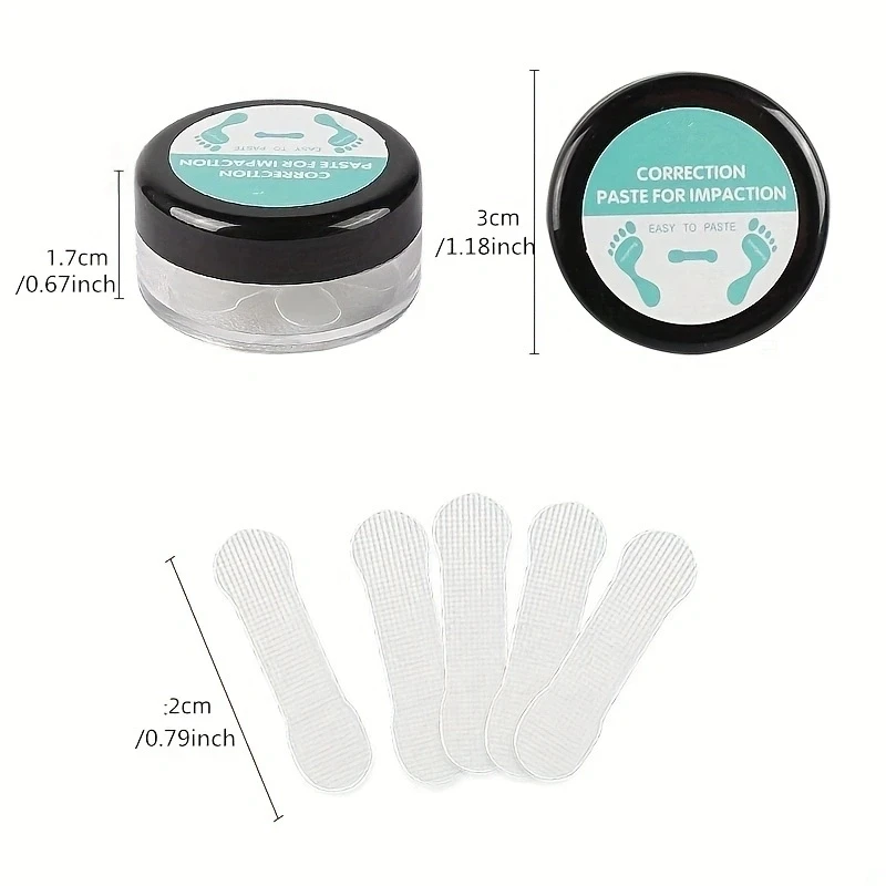 1 scatola Nail Patch Nail Groove Inlay Corrector per la riparazione rapida dell'unghia del piede striscia adesiva