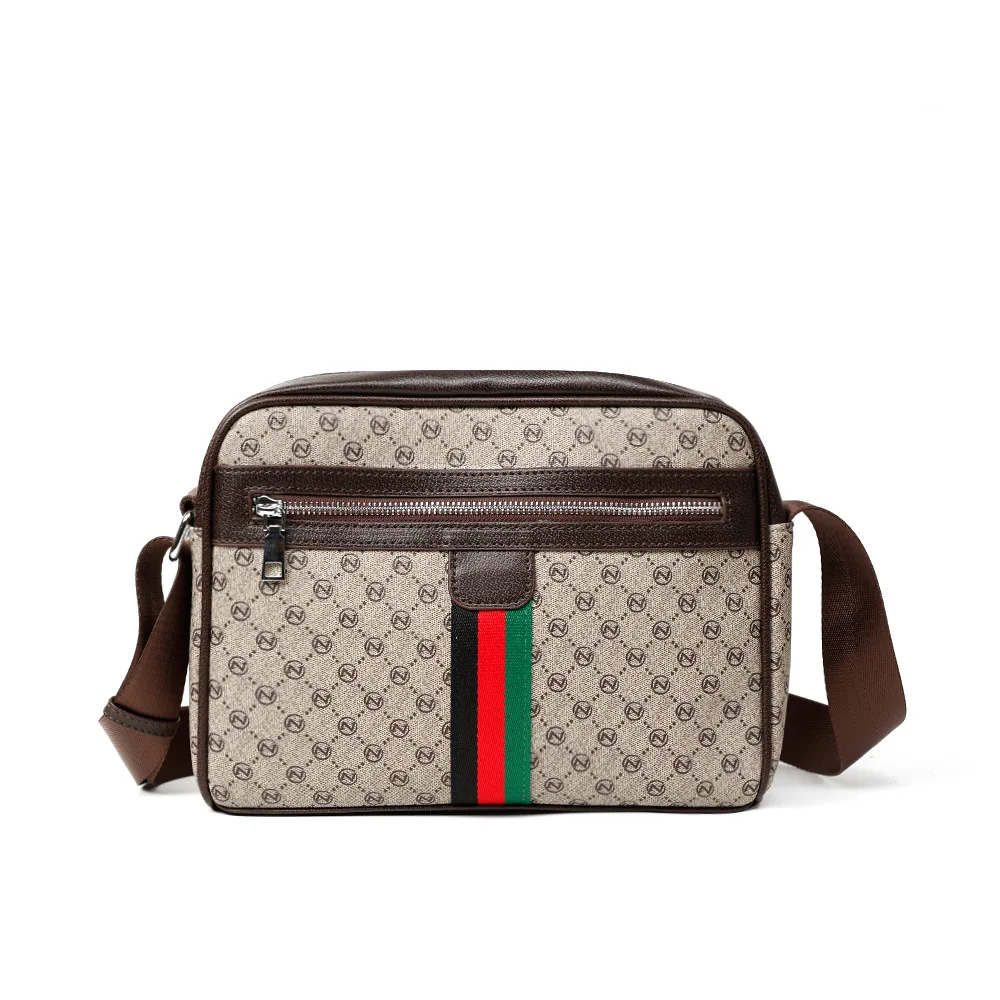 Fashion Crossbody Bag Young Men Popular PU Leather Waterproof Luxury Designer Shoulder Bags Party Business Casual Messenger Bag